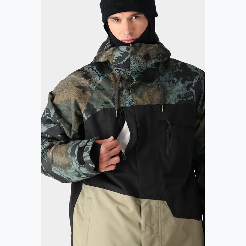 Kurtka snowboardowa męska 686 Geo cypress green hemisphere colorblock 4