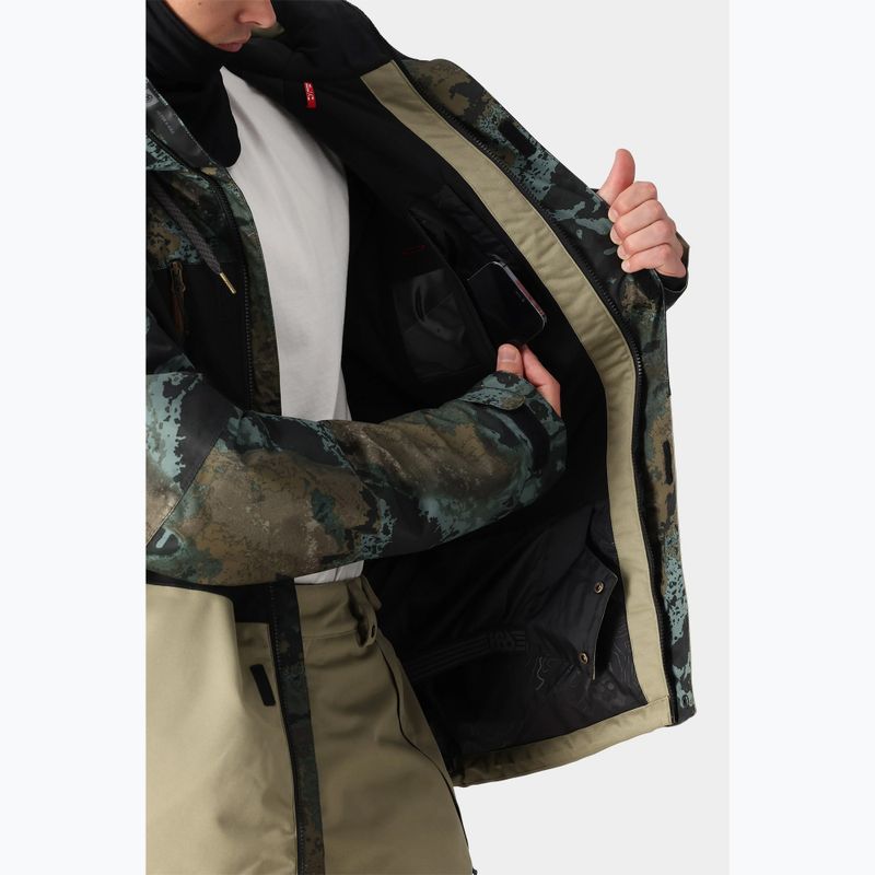 Kurtka snowboardowa męska 686 Geo cypress green hemisphere colorblock 5