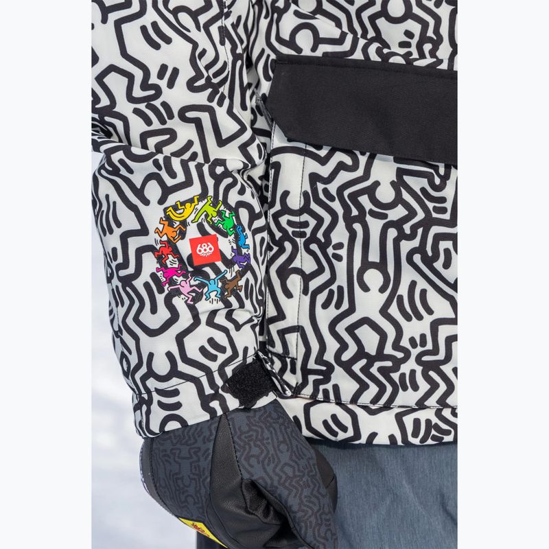 Kurtka snowboardowa męska 686 Spectra Insulated keith haring white colorblock 3