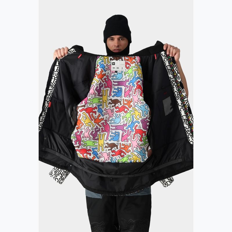 Kurtka snowboardowa męska 686 Spectra Insulated keith haring white colorblock 4