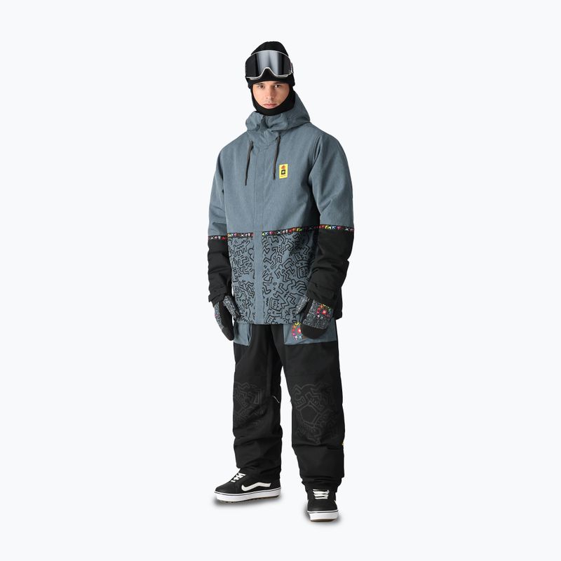 Spodnie snowboardowe męskie 686 Ghost keith haring denim colorblock 2