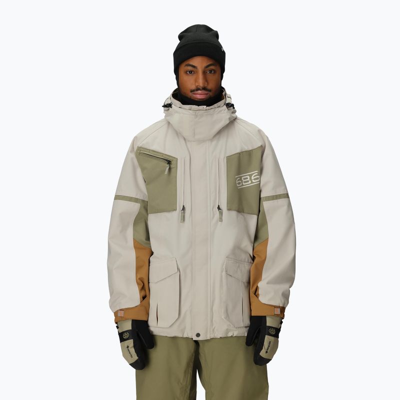 Kurtka snowboardowa męska 686 2001 Transfer limestone colorblock