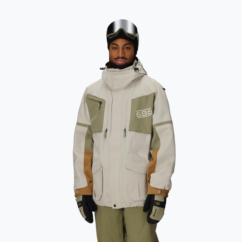 Kurtka snowboardowa męska 686 2001 Transfer limestone colorblock 4