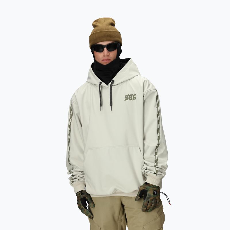 Bluza snowboardowa męska 686 Waterproof Team Hoody limestone 4
