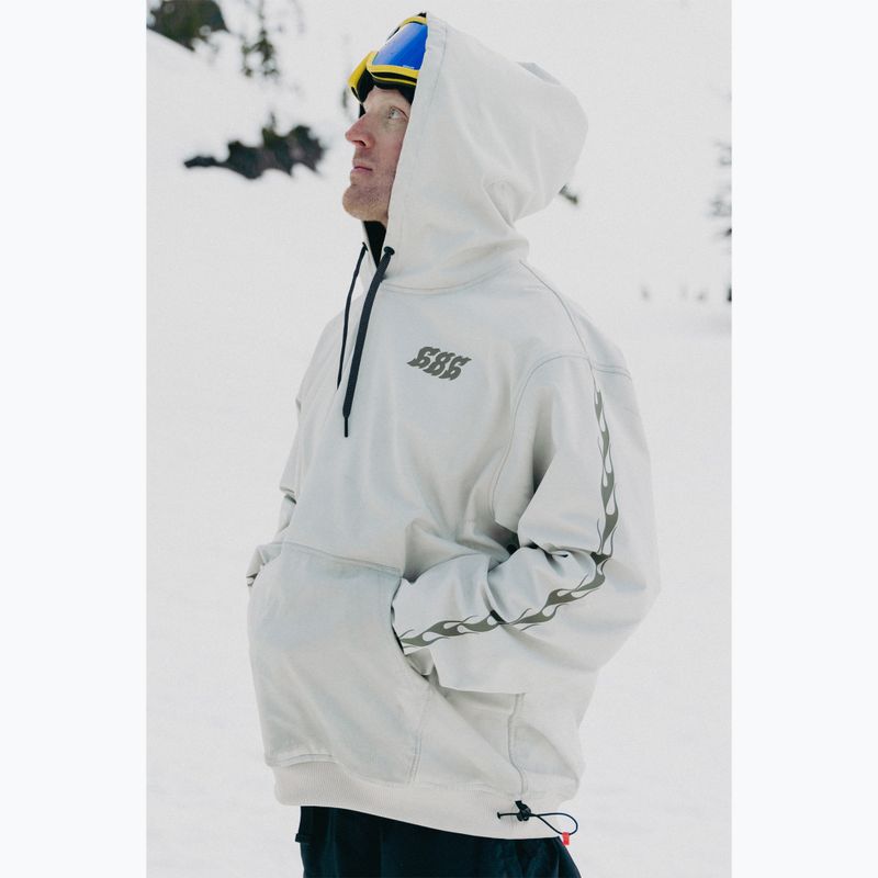 Bluza snowboardowa męska 686 Waterproof Team Hoody limestone 8