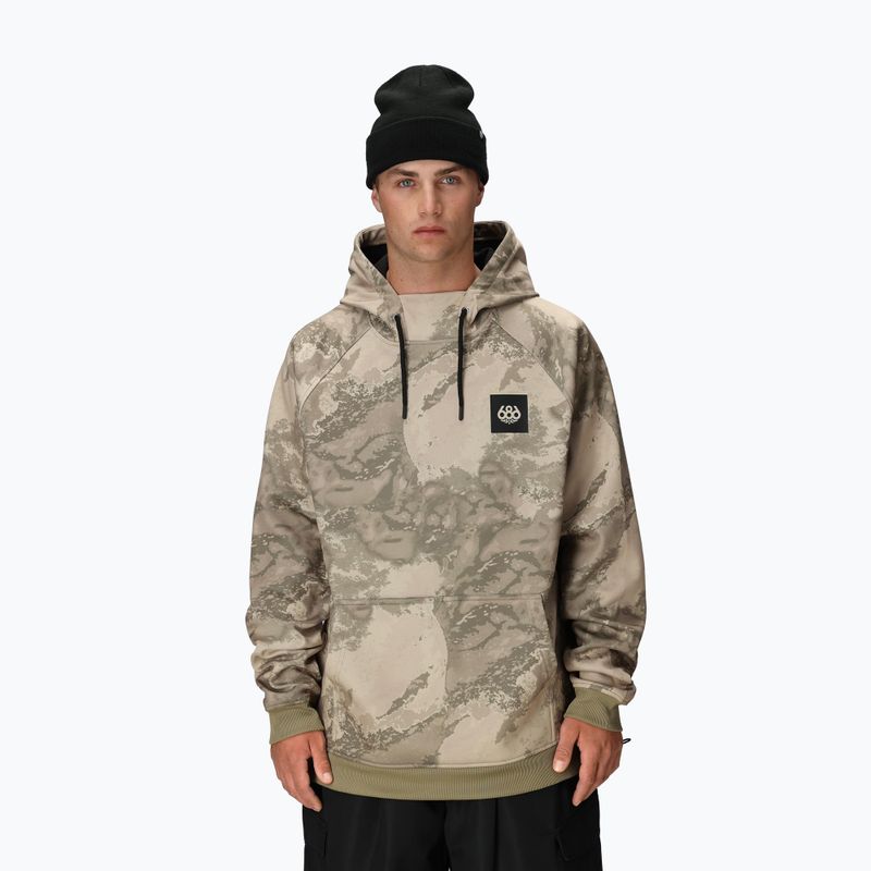 Bluza snowboardowa męska 686 Bonded Fleece limestone hemisphere print