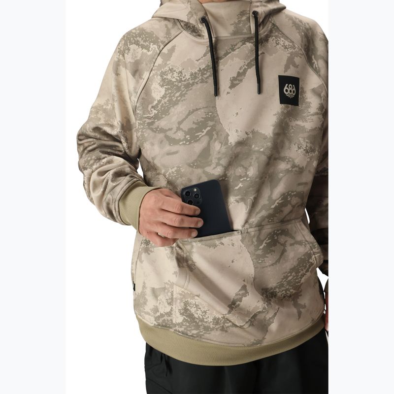 Bluza snowboardowa męska 686 Bonded Fleece limestone hemisphere print 5
