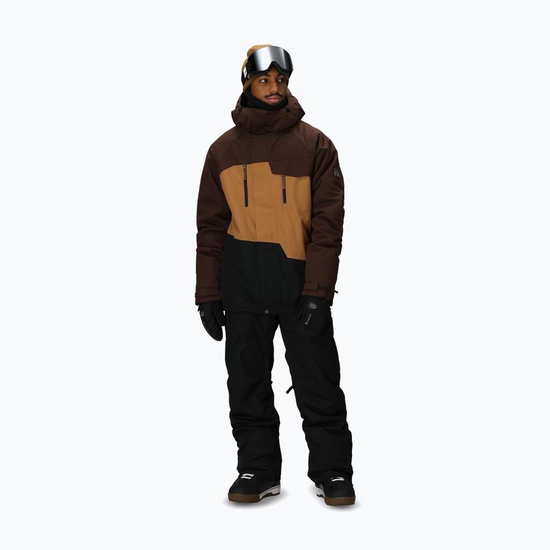Kurtka snowboardowa męska 686 Geo Insulated coffee colorblock 2