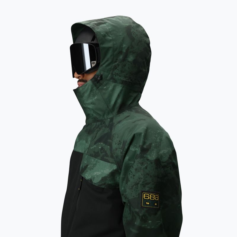 Kurtka snowboardowa męska 686 Geo Insulated moss green colorblock 5