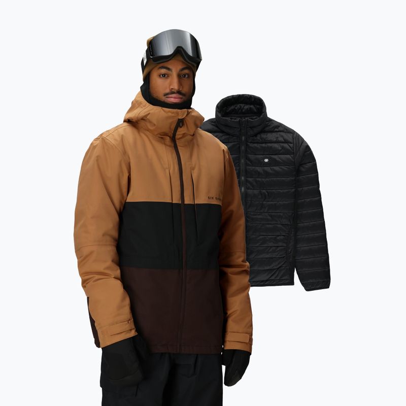 Kurtka snowboardowa męska 686 Smarty 3IN1 Form caramel colorblock