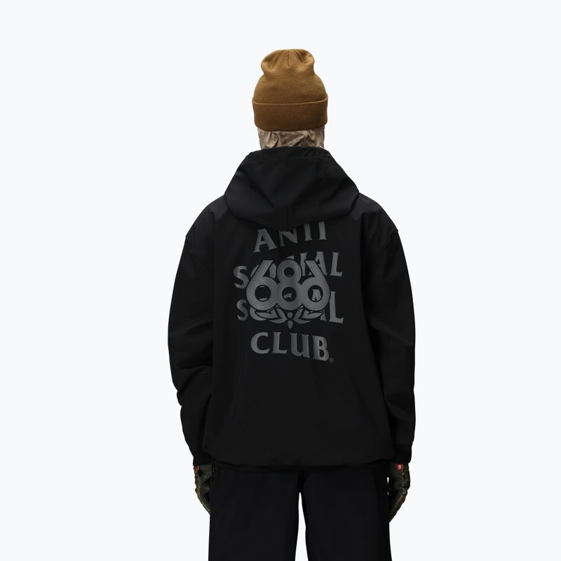 Bluza snowboardowa męska 686 x ASSC F1 Waterproof Team Hoody assc black 2