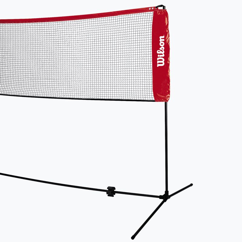 Siatka do tenisa ziemnego/badmintona Wilson Starter Ez Tennis Net 6.1 m black/red 2