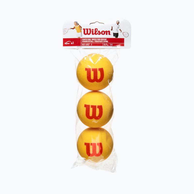 Piłki tenisowe dziecięce Wilson Starter Tour Foam 3B 3 szt. yellow red 2