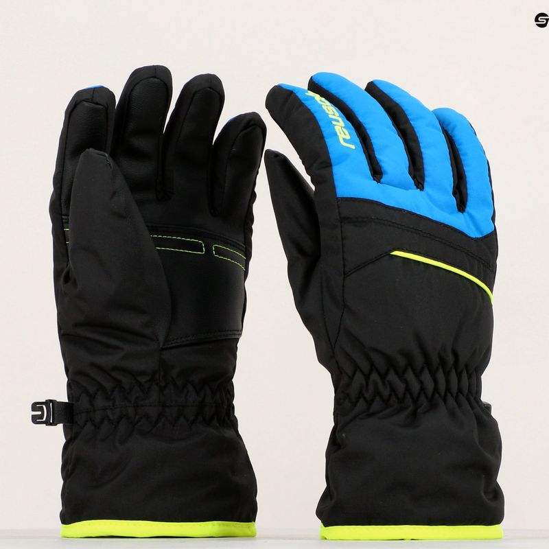 Rękawice narciarskie dziecięce Reusch Alan black/brilliant blue/safety yellow 11