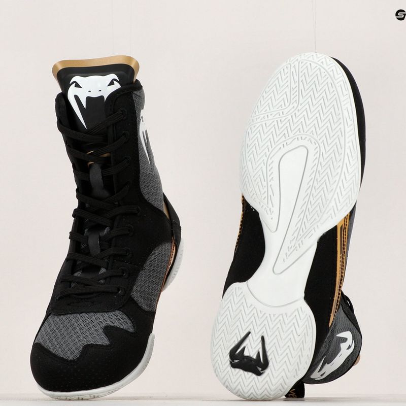 Buty bokserskie Venum Elite Boxing black/white/gold 8