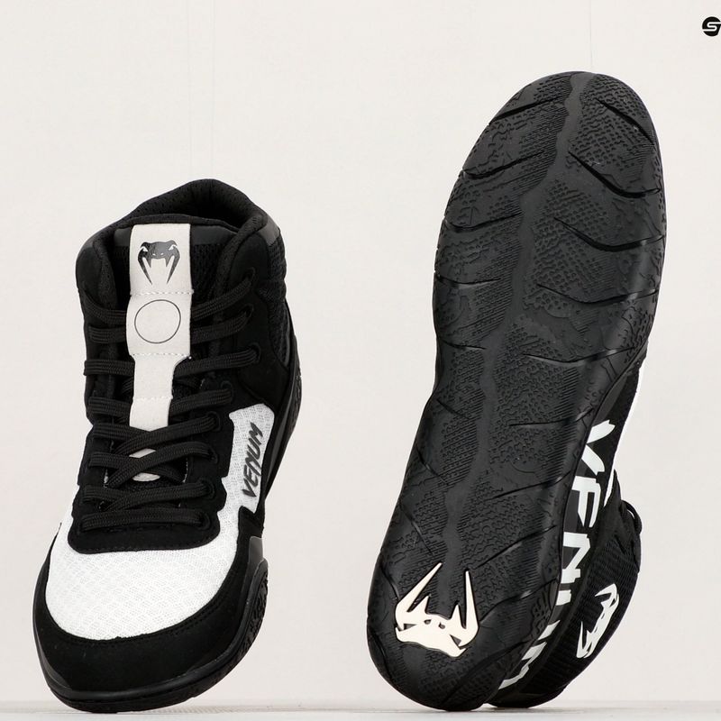 Buty bokserskie Venum Elite Wrestling black/white 8