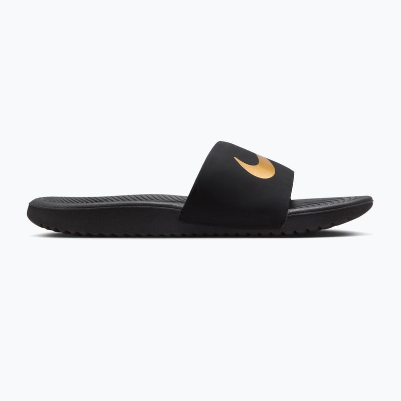 Klapki dziecięce Nike Kawa black/metallic gold