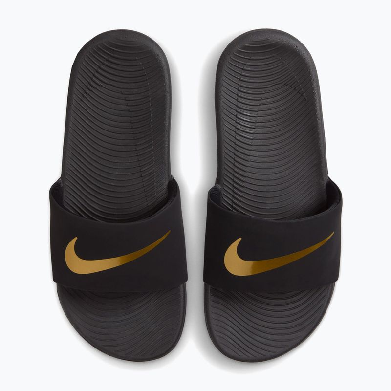 Klapki dziecięce Nike Kawa black/metallic gold 5