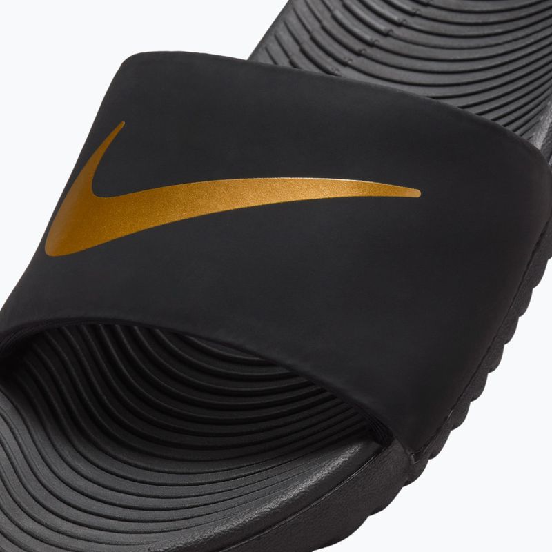 Klapki dziecięce Nike Kawa black/metallic gold 7