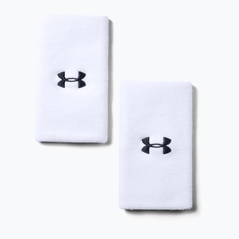 Frotki na nadgarstek Under Armour 6'' Performance Wristband 2 szt. white/black