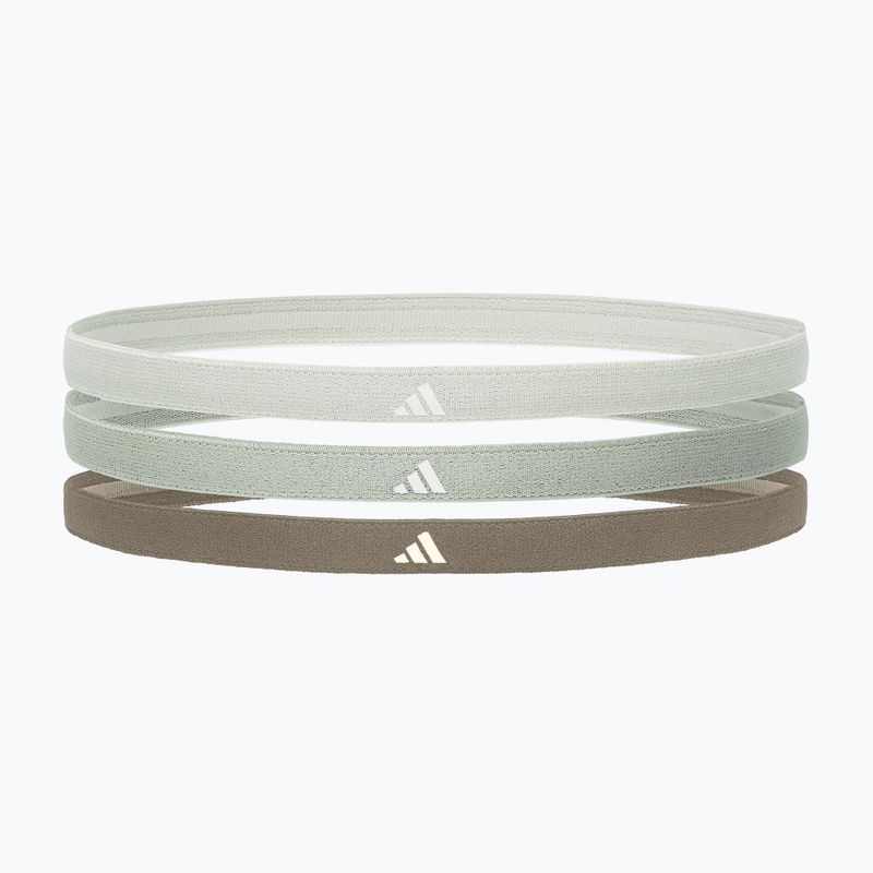 Opaska na głowę adidas Hairbands 3 szt. linen green/silver green/olive