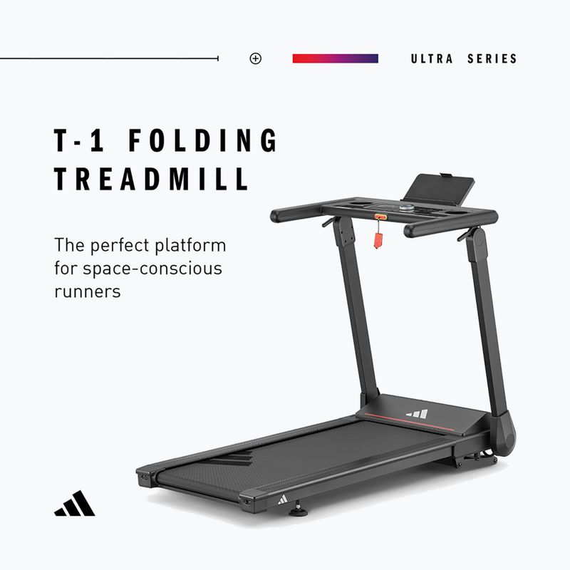 Bieżnia elektryczna adidas T-1 Folding Treadmill black 16