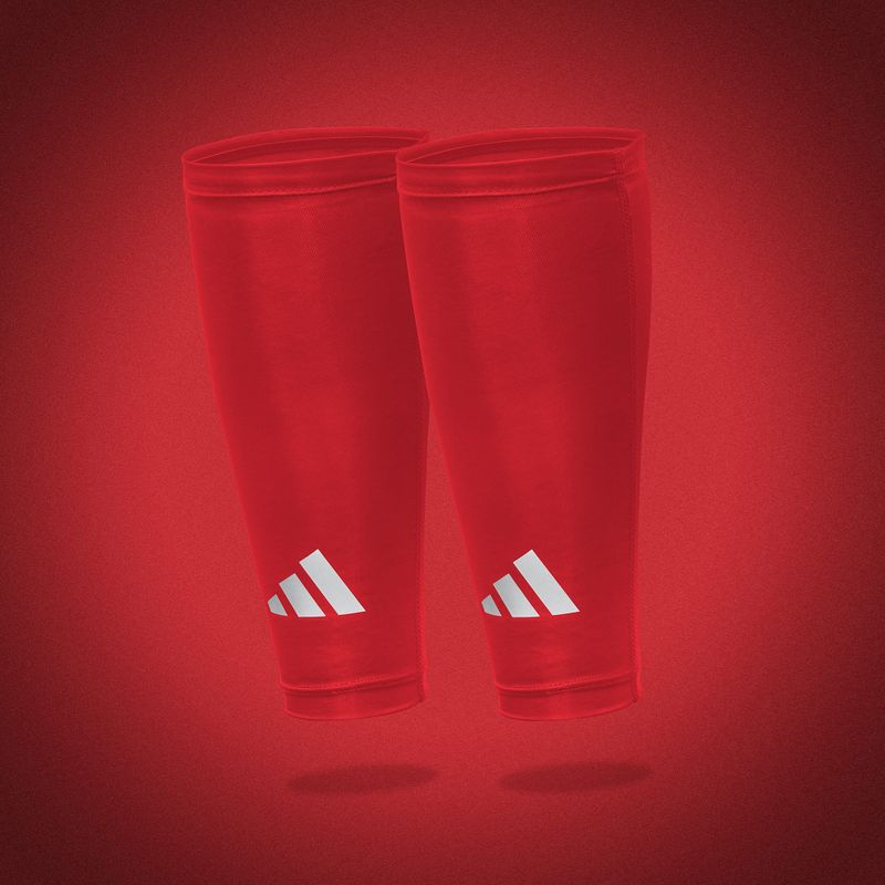 Opaski kompresyjne na łydki adidas Climacool Compression Calf Sleeves true red 6