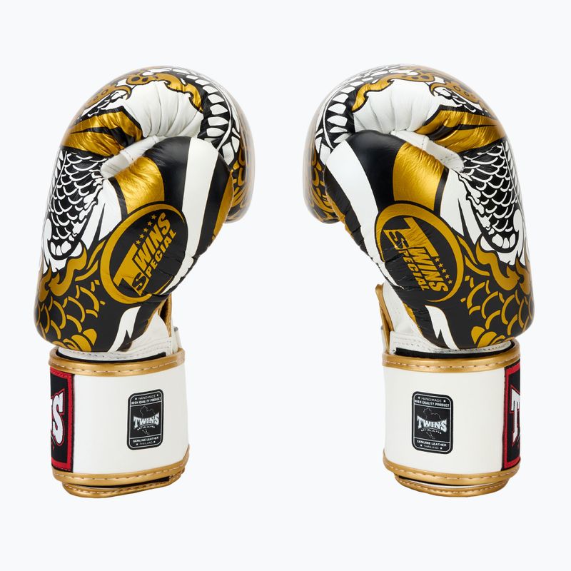 Rękawice bokserskie Twins Special Fancy FBGVL3-52 white/gold 4