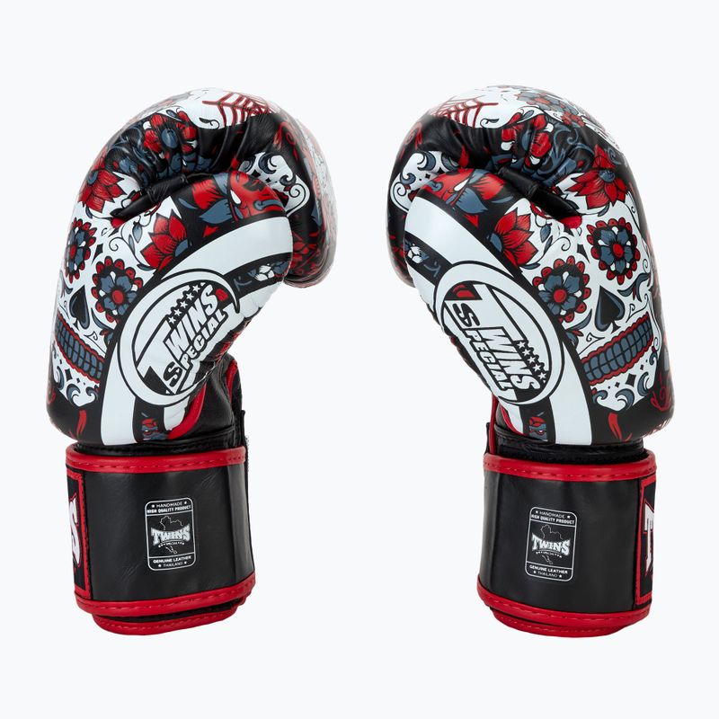 Rękawice bokserskie Twins Special Fancy FBGVL3-53 Skull red/black 4