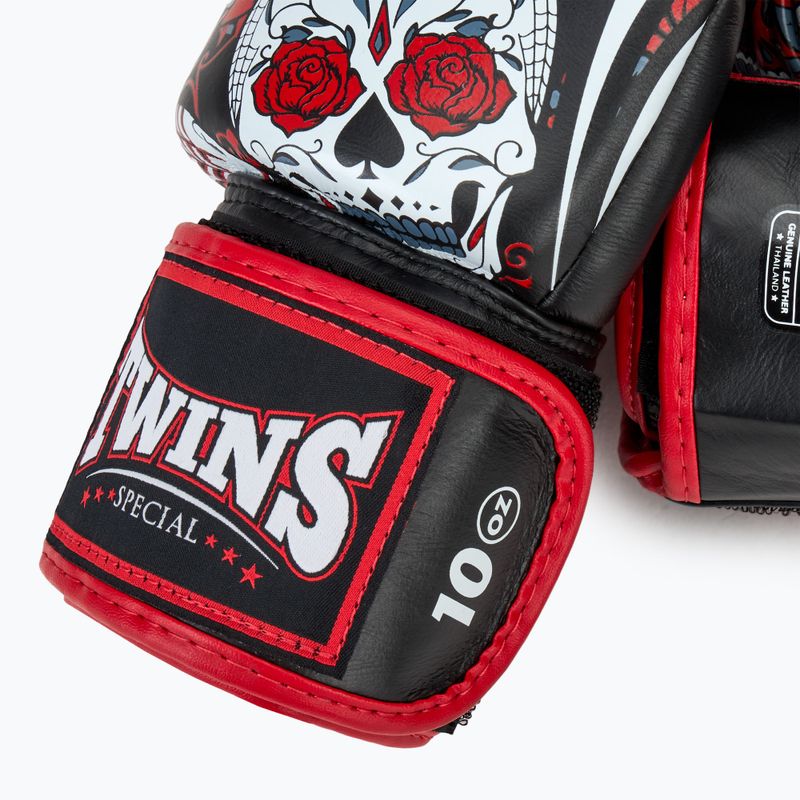 Rękawice bokserskie Twins Special Fancy FBGVL3-53 Skull red/black 5