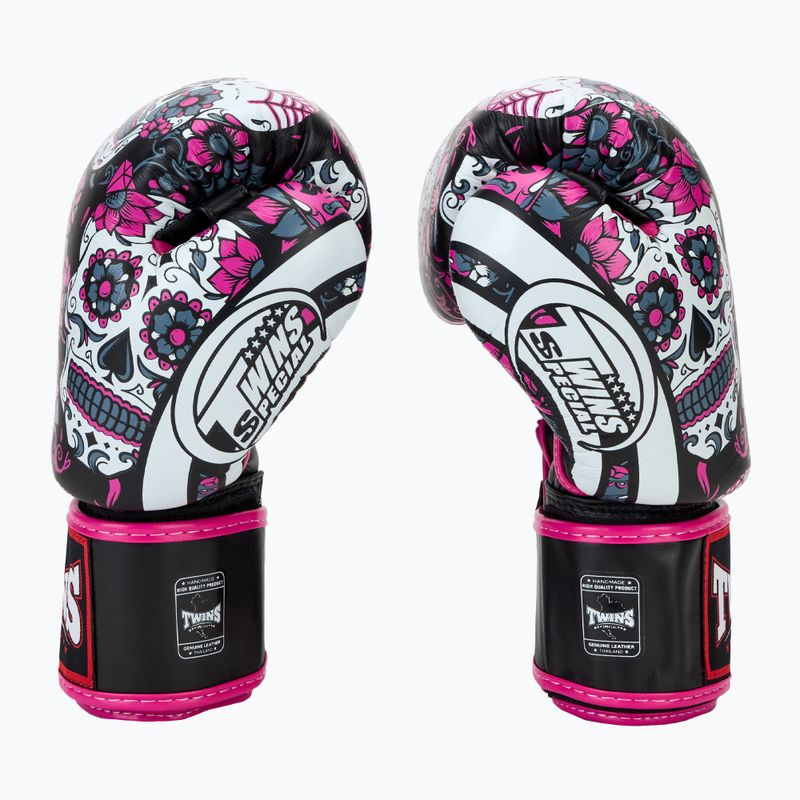 Rękawice bokserskie Twins Special Fancy FBGVL3-53 Skull pink/black 4