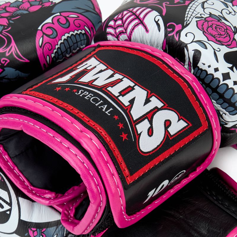 Rękawice bokserskie Twins Special Fancy FBGVL3-53 Skull pink/black 5