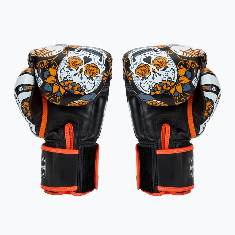 Rękawice bokserskie Twins Special Fancy FBGVL3-53 Skull orange/black 2