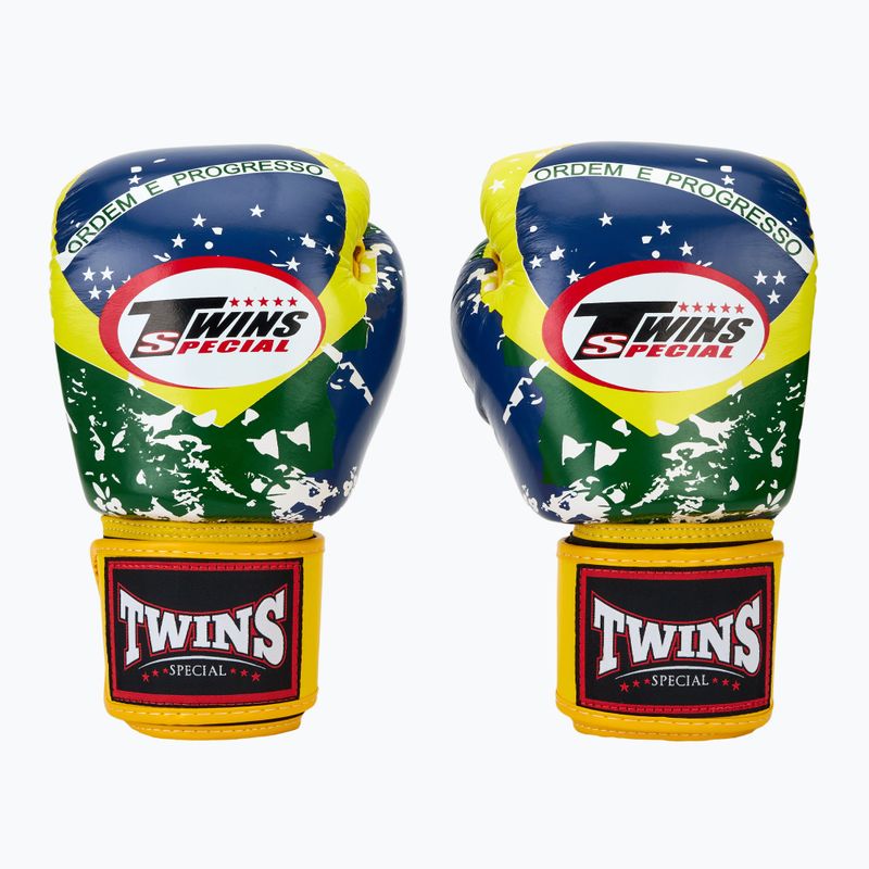 Rękawice bokserskie Twins Special FBGVL3-44 Brasil yellow/red/blue