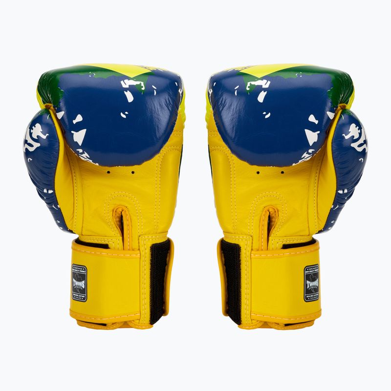 Rękawice bokserskie Twins Special FBGVL3-44 Brasil yellow/red/blue 2