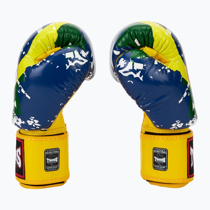 Rękawice bokserskie Twins Special FBGVL3-44 Brasil yellow/red/blue 4