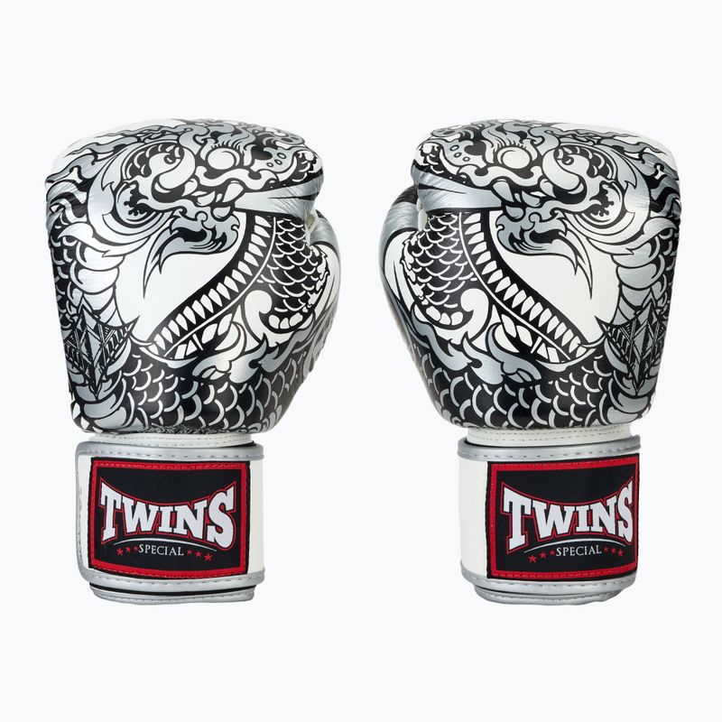 Rękawice bokserskie Twins Special Fancy FBGVL3-52 white/silver