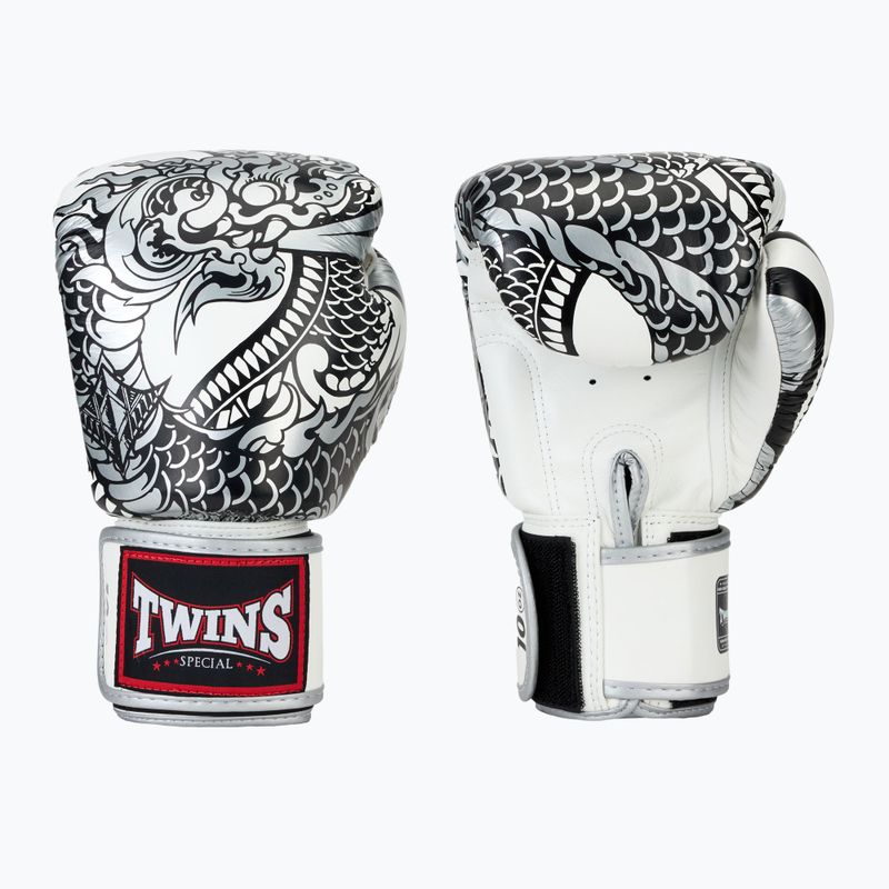 Rękawice bokserskie Twins Special Fancy FBGVL3-52 white/silver 3