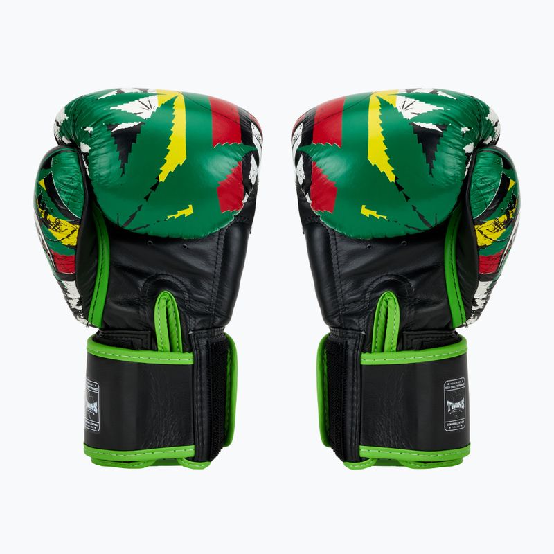 Rękawice bokserskie Twins Special Fancy FBGVL3-54 Grass green/black 2