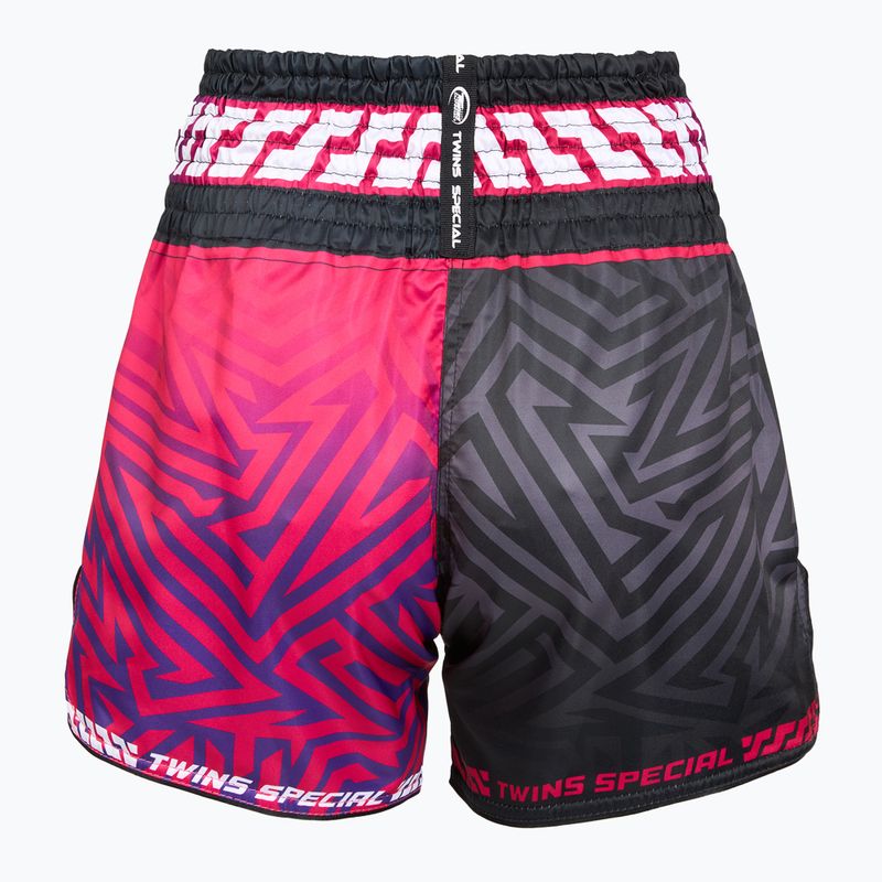 Spodenki treningowe Twins Special Muay Thai Twins Maze brown/pink/blue/white 2