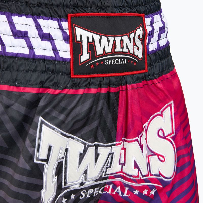 Spodenki treningowe Twins Special Muay Thai Twins Maze brown/pink/blue/white 3