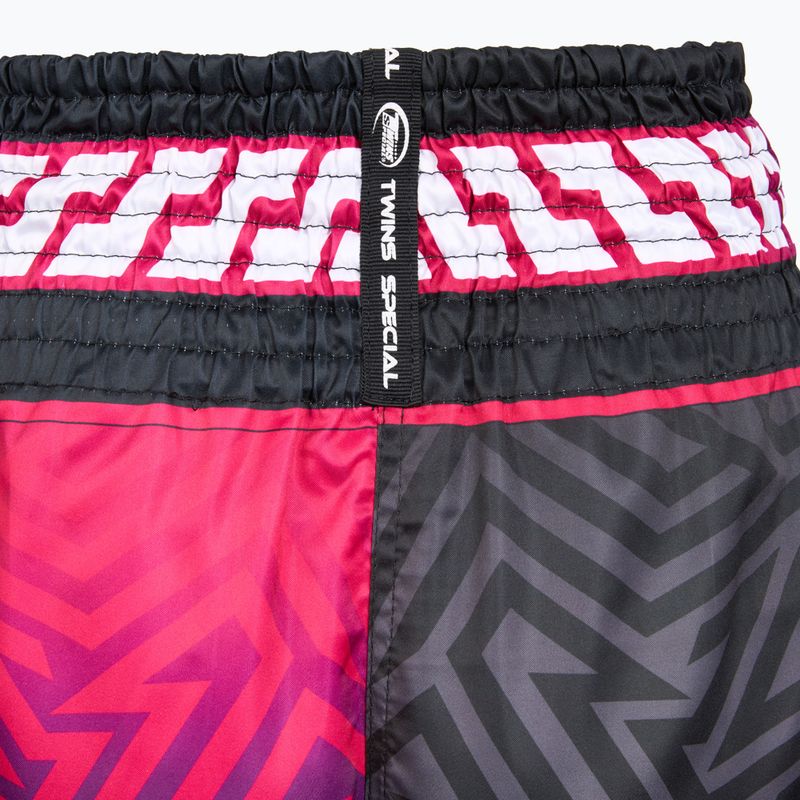 Spodenki treningowe Twins Special Muay Thai Twins Maze brown/pink/blue/white 4