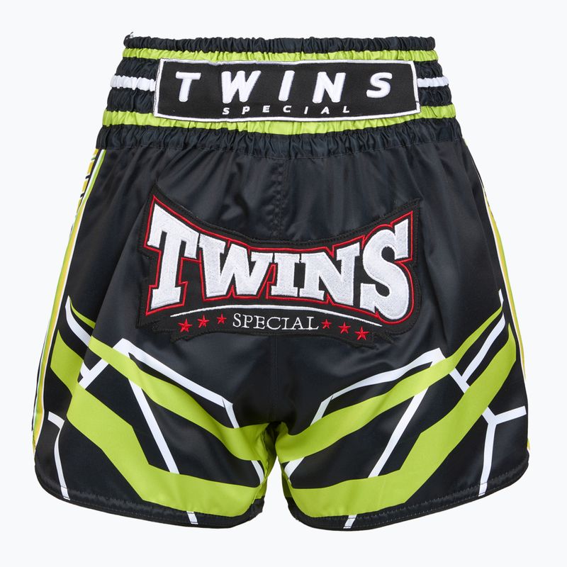 Spodenki treningowe Twins Special Muay Thai Twins Racing black/yellow/white/red