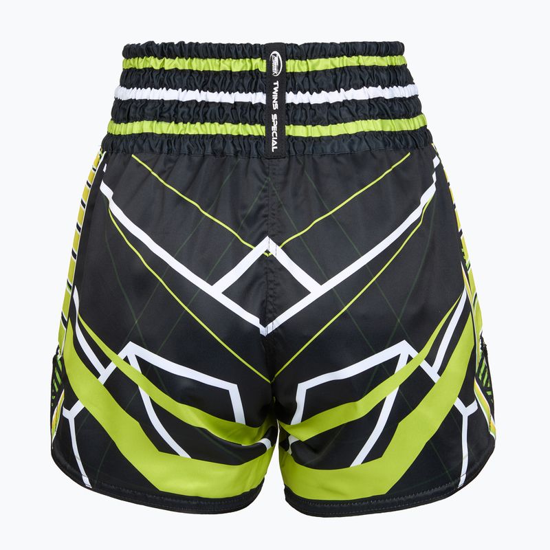 Spodenki treningowe Twins Special Muay Thai Twins Racing black/yellow/white/red 2