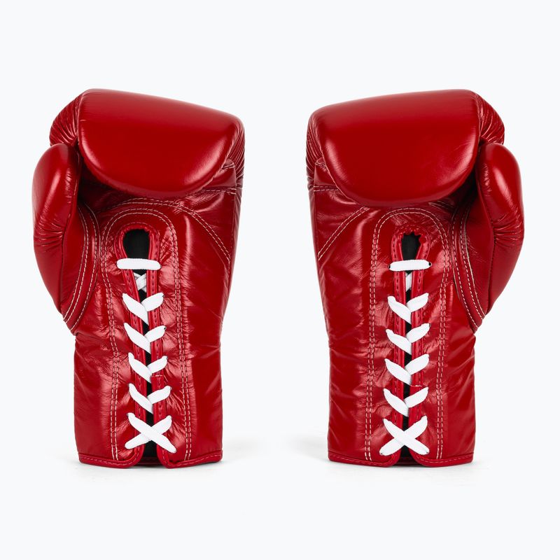 Rękawice bokserskie Fairtex Pro Competition Locked Thumb Leather red 3
