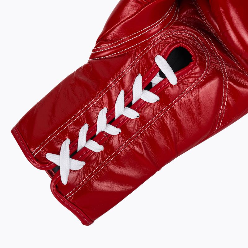 Rękawice bokserskie Fairtex Pro Competition Locked Thumb Leather red 6