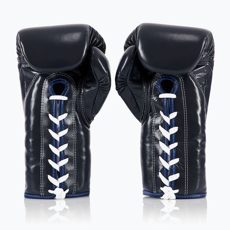 Rękawice bokserskie Fairtex Pro Competition Locked Thumb Leather blue 2