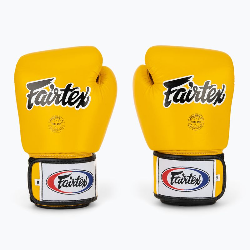 Rękawice bokserskie Fairtex Universal "Tight-Fit" Design yellow 2