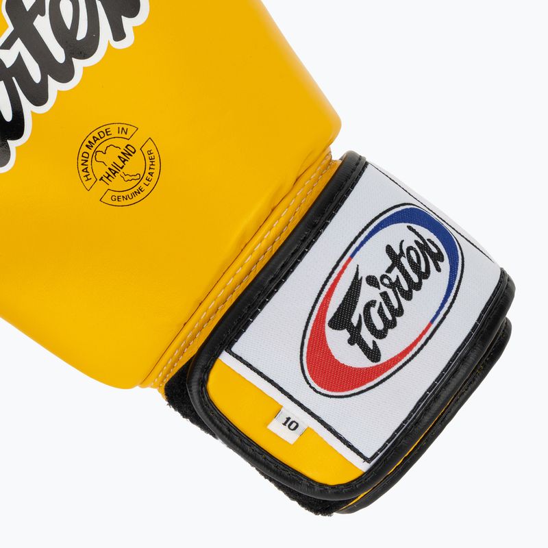 Rękawice bokserskie Fairtex Universal "Tight-Fit" Design yellow 6