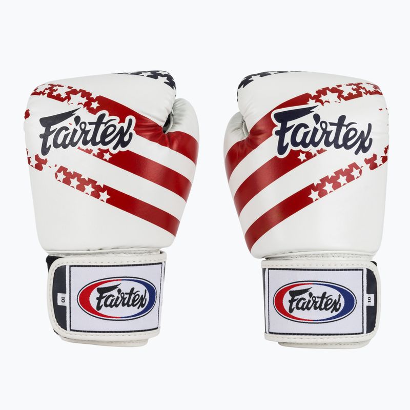 Rękawice bokserskie Fairtex Universal "Tight-Fit" Design USA white 2